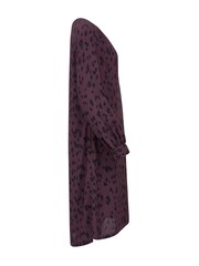 Celtic & Co. Purple Printed Pleat Front Knee Length Dress - Image 7 of 10