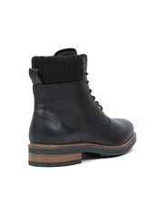 Celtic & Co. Mens Knitted Cuff Lace Up Black Boots - Image 4 of 6