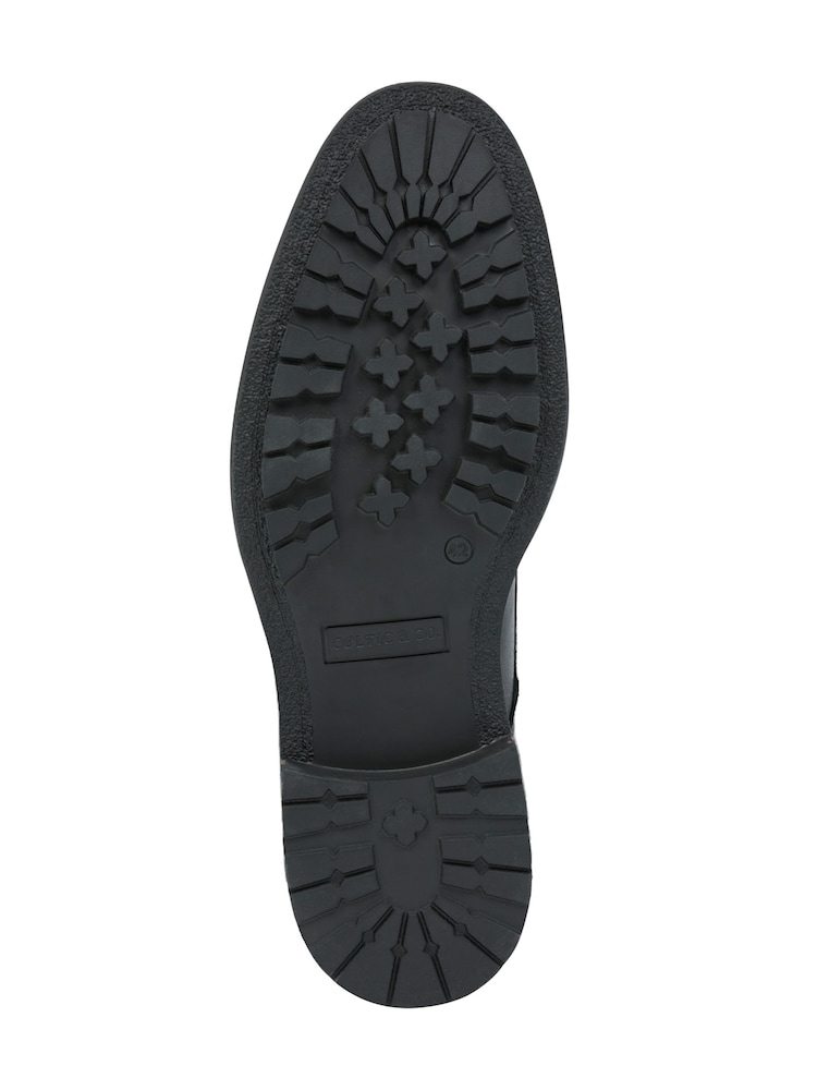 Celtic & Co. Mens Knitted Cuff Lace Up Black Boots - Image 6 of 6
