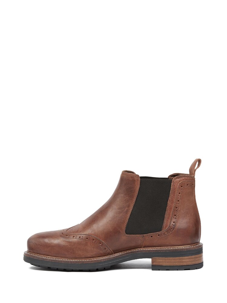 Celtic & Co. Mens Chelsea Brogue Brown Boots - Image 2 of 6