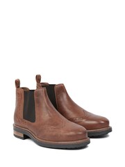 Celtic & Co. Mens Chelsea Brogue Brown Boots - Image 4 of 6