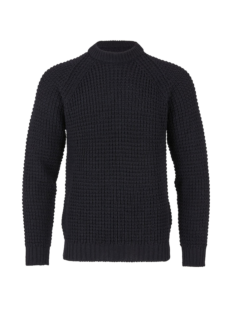 Celtic & Co. Mens Cream Waffle Stitch Crew Jumper - Image 3 of 5