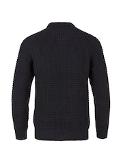 Celtic & Co. Mens Cream Waffle Stitch Crew Jumper - Image 4 of 5