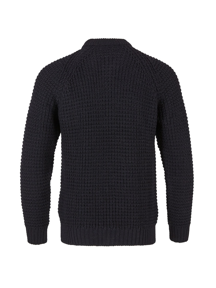 Celtic & Co. Mens Cream Waffle Stitch Crew Jumper - Image 4 of 5