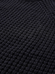 Celtic & Co. Mens Cream Waffle Stitch Crew Jumper - Image 5 of 5