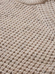 Кремовый - Cream мужской джемпер с круглым вырезом Celtic & Co. - Image 5 of 5