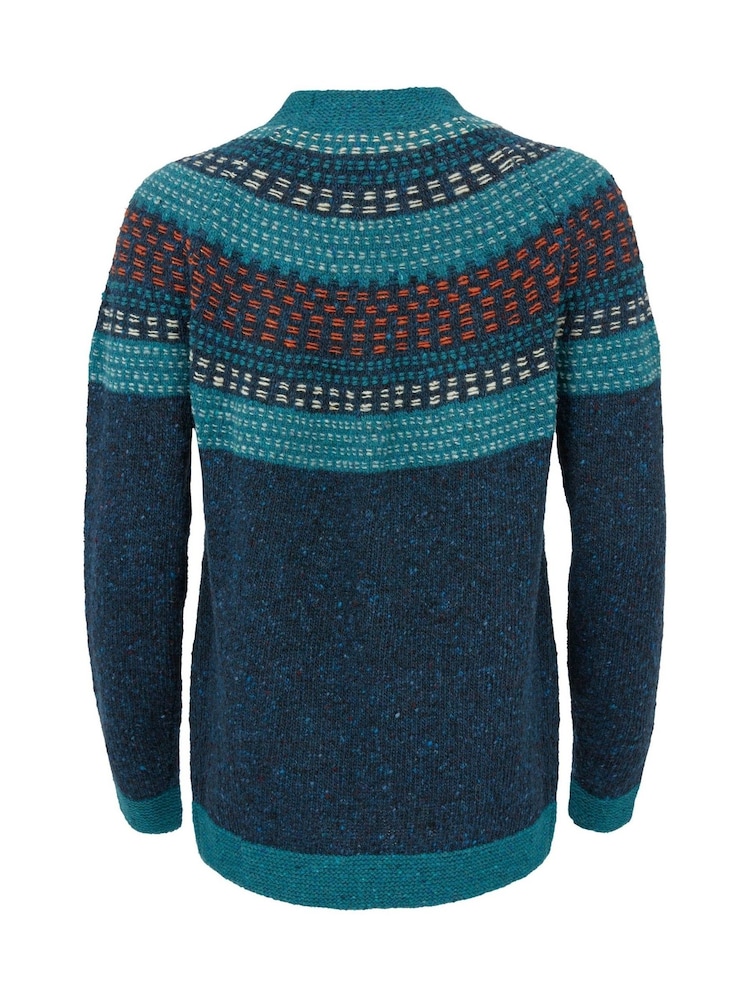 Celtic & Co. Float Print Stitch Yoke Donegal Jumper - Image 4 of 8
