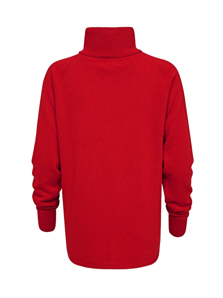 Rouge - Pull Celtic &Co. Geelong coupe large à col roulé - Image 4 of 5