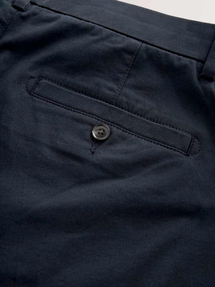 Albastru deschis - Croi drept - Pantaloni scurți elastici cu Pantaloni chino - Imaginea 9 din 9