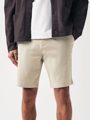 Pastelgeel - Slim Fit - Chinoshort met stretch - Image 1 of 9