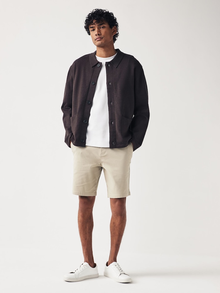 Pastelgeel - Slim Fit - Chinoshort met stretch - Image 3 of 9