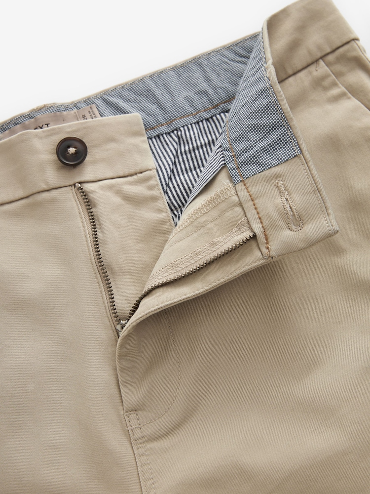 Pastelgeel - Slim Fit - Chinoshort met stretch - Image 7 of 9