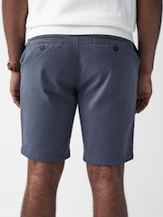 Mid Blue Slim Fit Stretch Chinos Shorts - Image 2 of 9