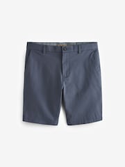 Mid Blue Slim Fit Stretch Chinos Shorts - Image 5 of 9