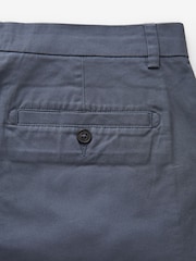 Mid Blue Slim Fit Stretch Chinos Shorts - Image 6 of 9