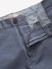 Mid Blue Slim Fit Stretch Chinos Shorts - Image 8 of 9