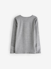 Grey Textured Base Layer Long Sleeve Top (3-16yrs) - Image 2 of 3