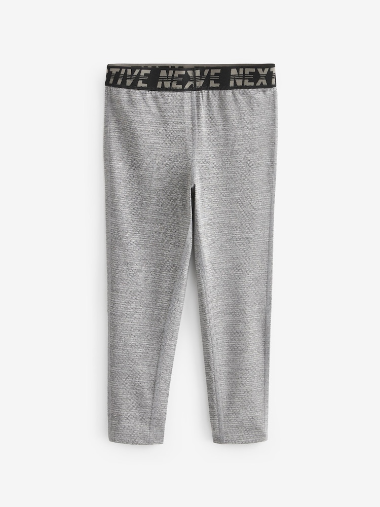 Grey Textured Base Layer Leggings (3-16yrs) - Image 1 of 3 Grey Textured Base Layer Leggings (3-16yrs) - Image 1 of 3