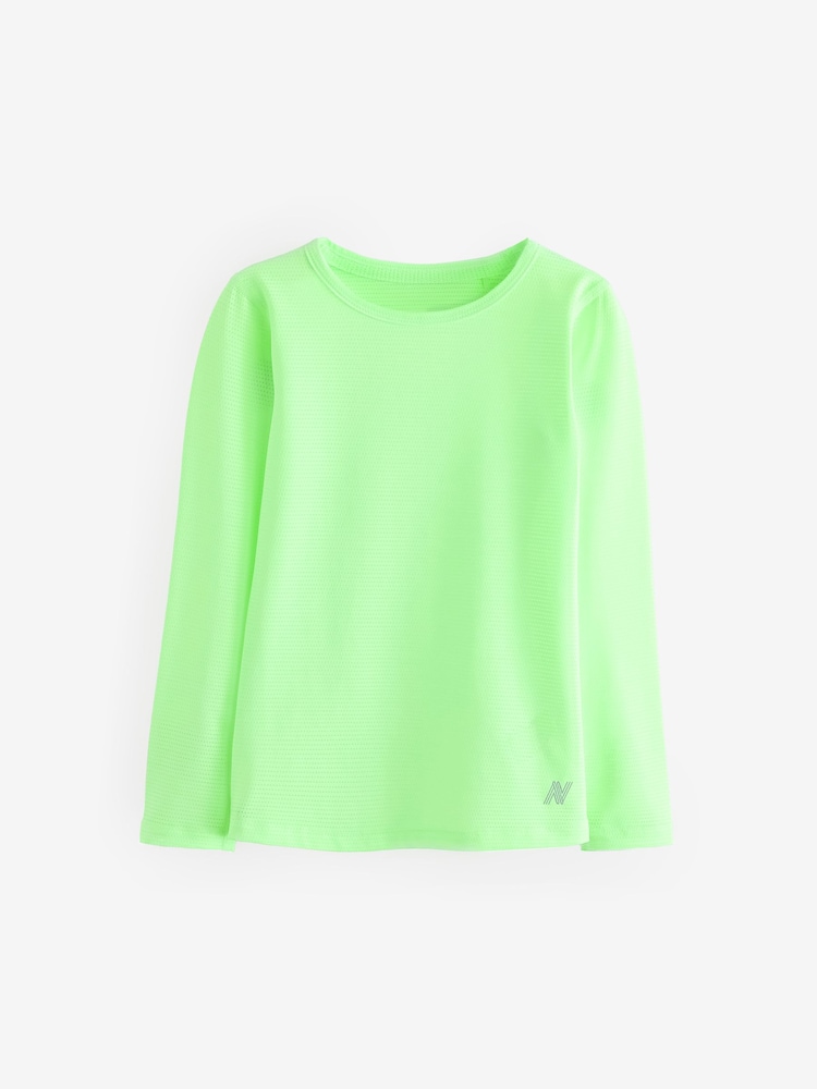 Fluro Yellow Base Layer Long Sleeve Top (3-16yrs) - Image 1 of 3