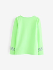 Fluro Yellow Base Layer Long Sleeve Top (3-16yrs) - Image 2 of 3