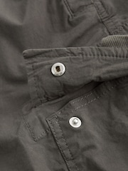 Charcoal Grey Drawstring Waist Cargo Shorts - Image 11 of 12
