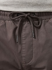 Charcoal Grey Drawstring Waist Cargo Shorts - Image 4 of 12