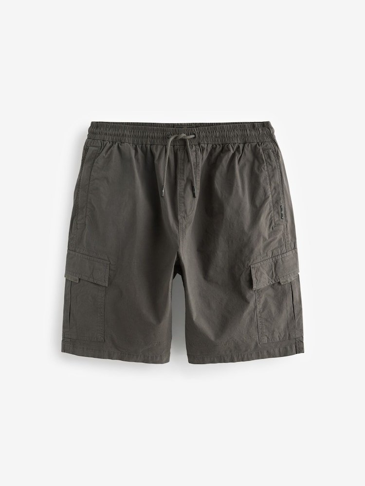 Buy Charcoal Grey Drawstring Waist Cargo Shorts from the Next UK