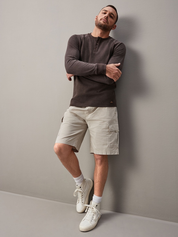 Bone Drawstring Waist Cargo Shorts - Image 2 of 6