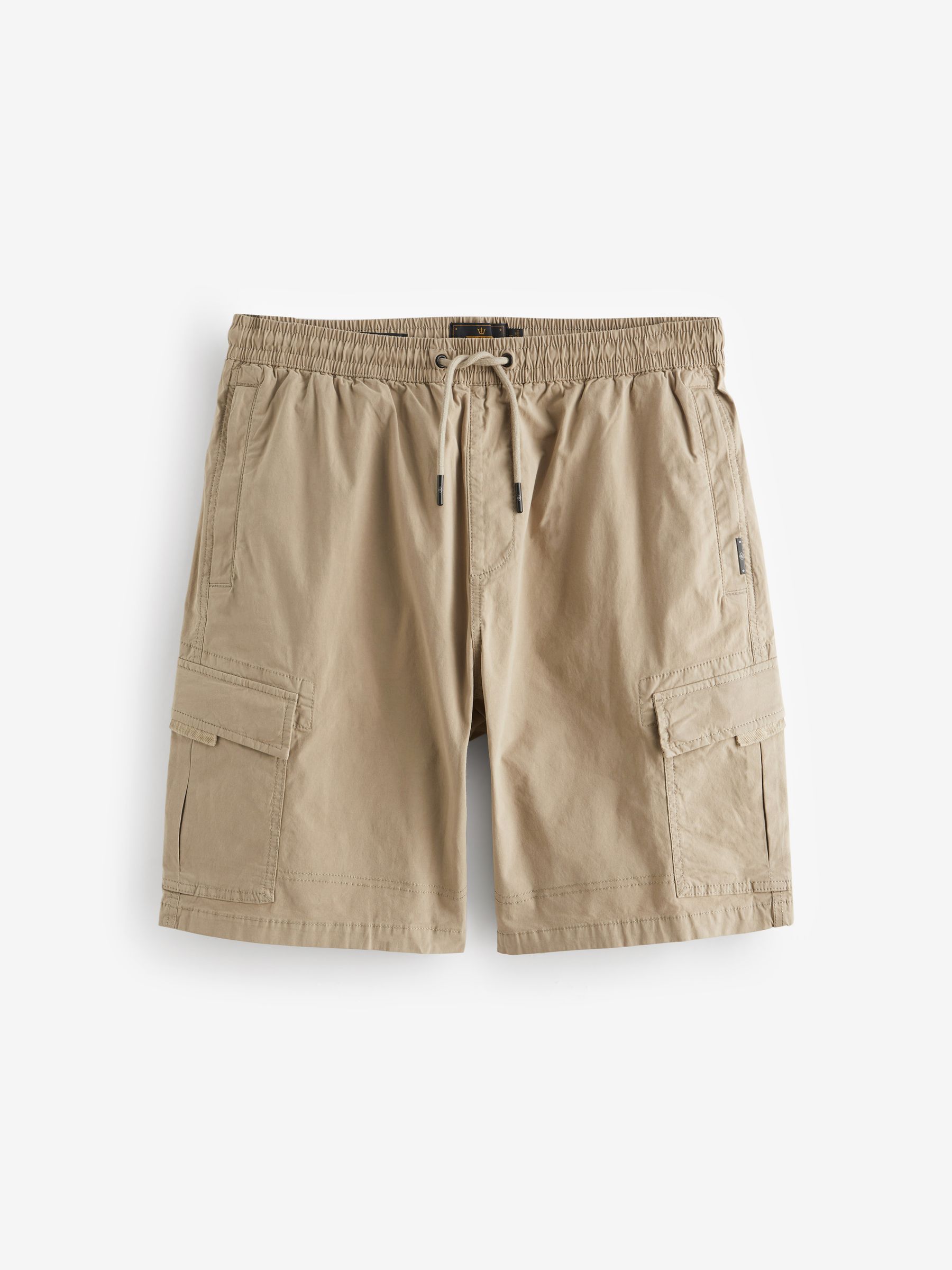 Buy Stone Drawstring Waist Cargo Shorts from the Next UK online shop