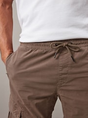 Dark Stone Drawstring Waist Cargo Shorts - Image 4 of 12