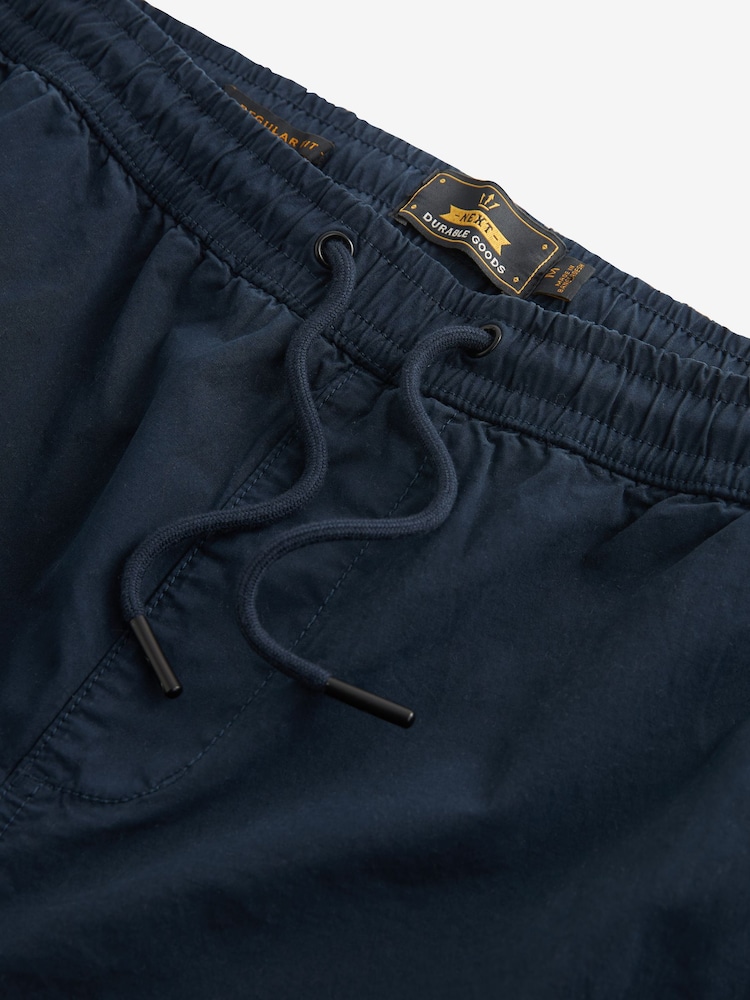 Navy Blue Drawstring Waist Cargo Shorts - Image 8 of 8 Navy Blue Drawstring Waist Cargo Shorts - Image 8 of 8