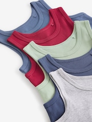 Muted Brights 5 Pack Vests (1.5-16yrs) - Image 8 of 8
