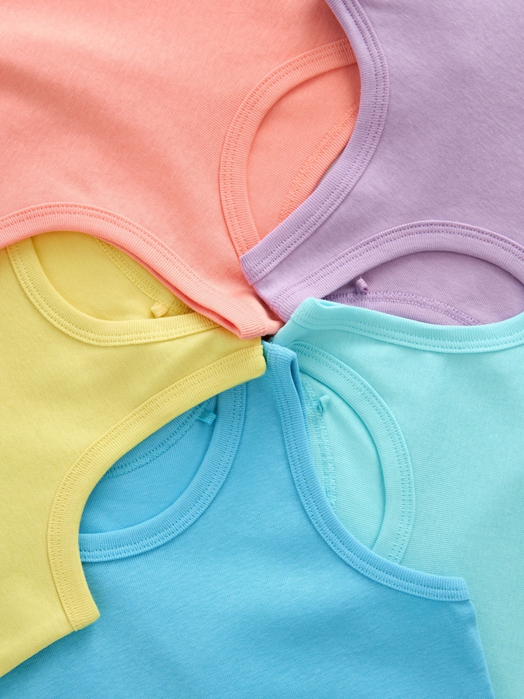 Pastel 100% Cotton Vests 5 Pack (1.5-16yrs) - Image 8 of 8 Pastel 100% Cotton Vests 5 Pack (1.5-16yrs) - Image 8 of 8