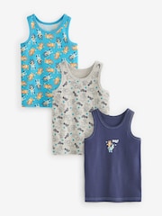Bluey - Pack de 3 camisetas sin mangas con licencia de algodón 100% (1,5-8 años) - Imagen 1 de 6