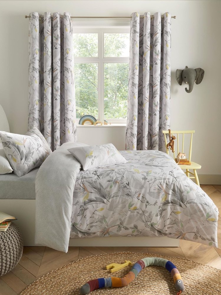 Little Knightley Grey Peru Duvet Cover  Pillowcase Set - Image 2 of 3