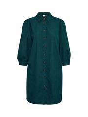 Kaffe Green Eve Puff Sleeve Corduroy Dress - Image 5 of 6