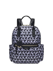 Radley Medium Grey Finsbury Park Geo Dog Zip Top Backpack - Image 1 of 4