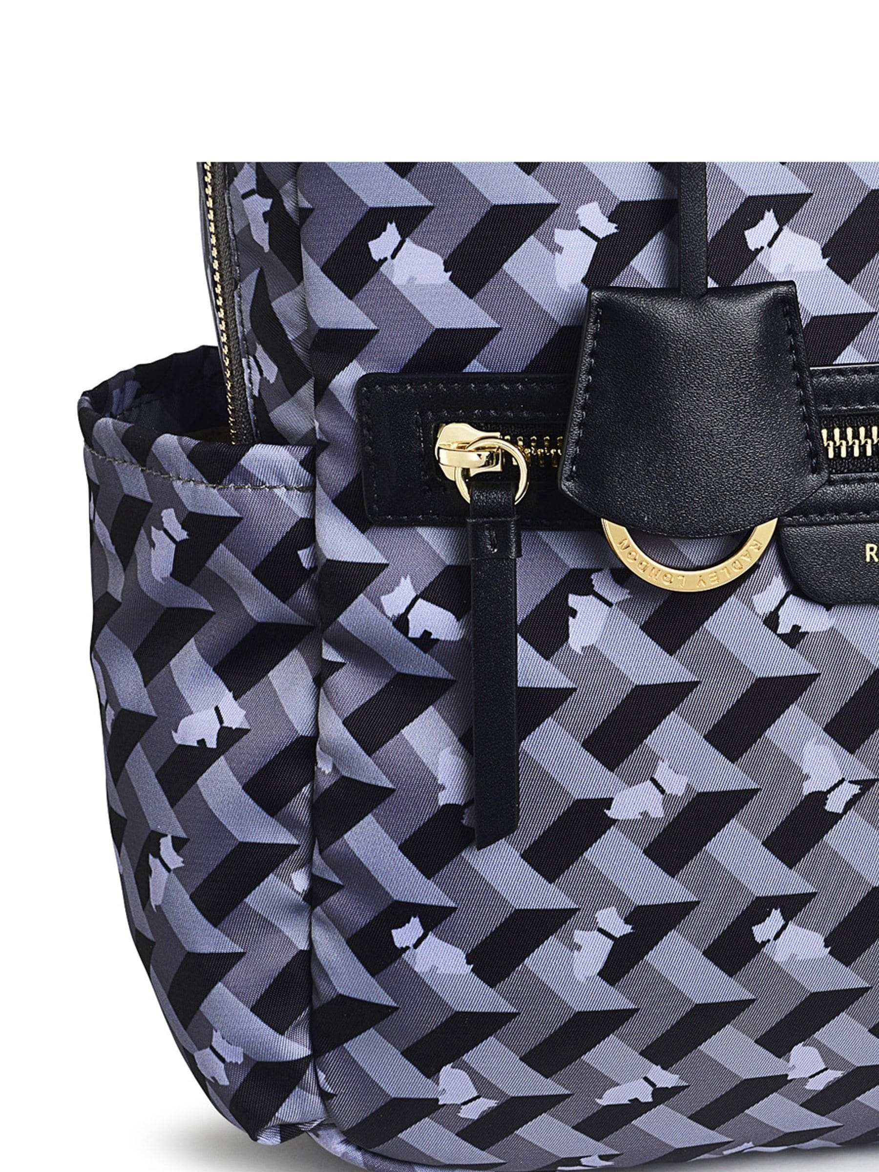 Buy Radley London Grey Finsbury Park Geo Dog Medium Zip Top Backpack from Next Luxembourg