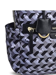 Radley Medium Grey Finsbury Park Geo Dog Zip Top Backpack - Image 3 of 4
