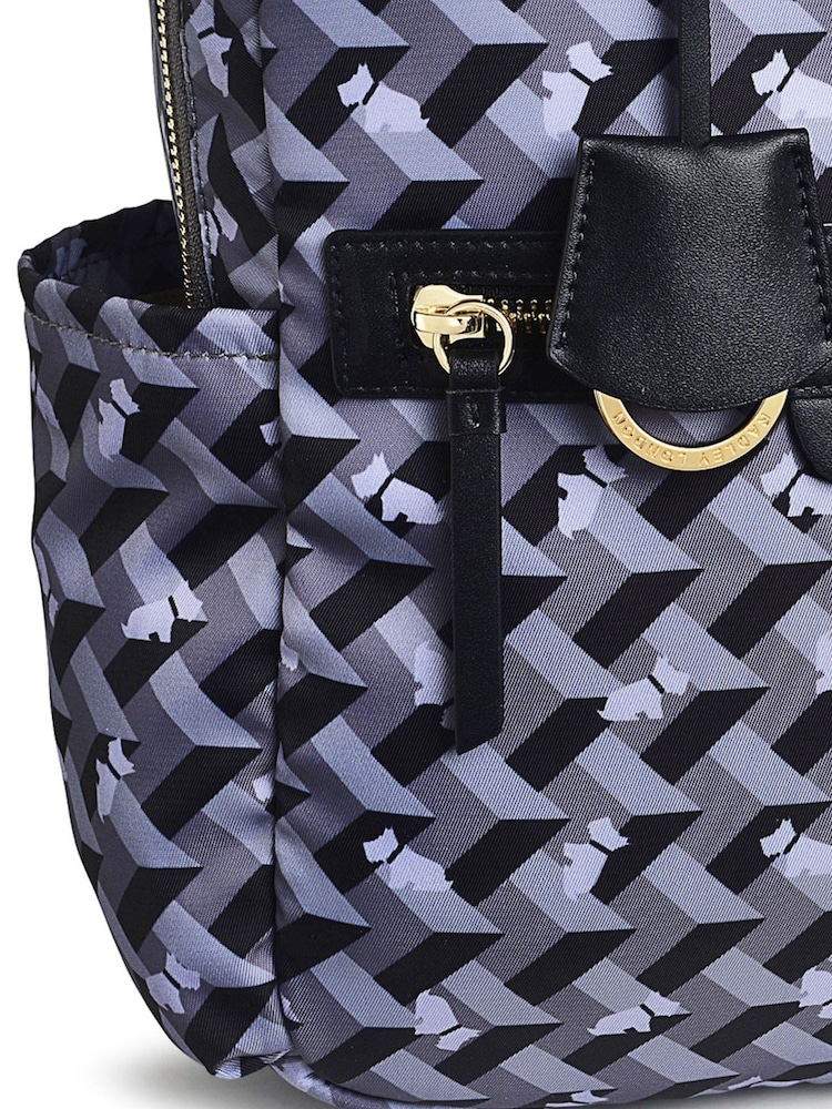 Buy Radley Medium Grey Finsbury Park Geo Dog Zip Top Backpack from