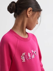 Reiss Pink Janine 9-14 yrs Sweatshirt Dress - Image 4 of 6