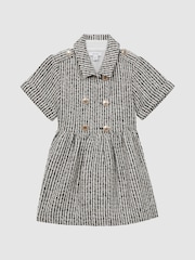 Reiss Multi Junip 9-14 yrs Tweed Double Breasted Dress - Image 1 of 5