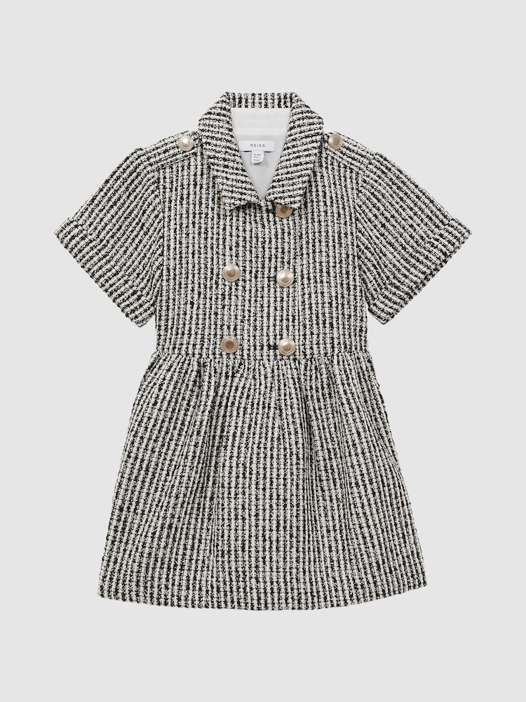 Reiss Multi Junip 9-14 yrs Tweed Double Breasted Dress - Image 1 of 5
