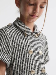 Reiss Multi Junip 9-14 yrs Tweed Double Breasted Dress - Image 3 of 5