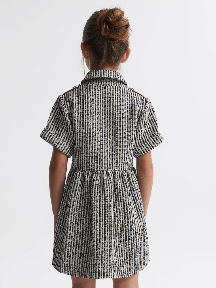Reiss Multi Junip 9-14 yrs Tweed Double Breasted Dress - Image 5 of 5