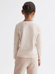 Reiss Pink Tora Embellished Cotton T-Shirt - Image 5 of 6