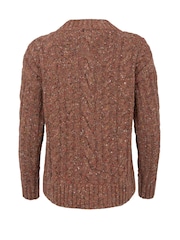 Celtic & Co. Donegal Cable Crew Brown Jumper - Image 4 of 5