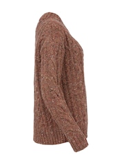 Celtic & Co. Donegal Cable Crew Brown Jumper - Image 5 of 5