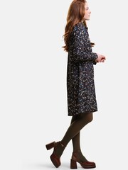 Regatta Blue Orla Kiely Long Sleeve Midi Dress - Image 3 of 4