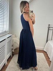 Синий - Плиссированный комбинезон с поясом Style Cheat Edie - Изображение 4 из 4